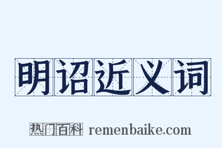 明诏近义词是什么意思的图片